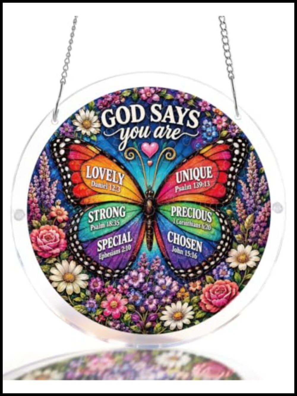Butterfly Suncatcher DIY Acrylic Hanging Ornament Christian Gift